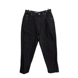 Faded Glory Jeans Womens 16P Black Relaxed Fit Tapered Leg High Rise Vintage 90s